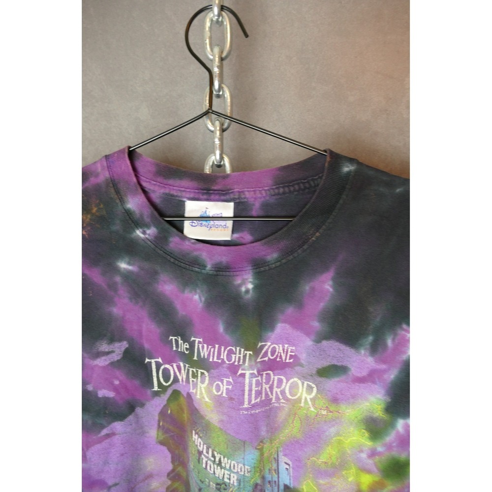 Disneyland Tower of Terror Tie Dye Shirt Mens I Survived Hollywood Tower Hotel - Picture 3 of 9